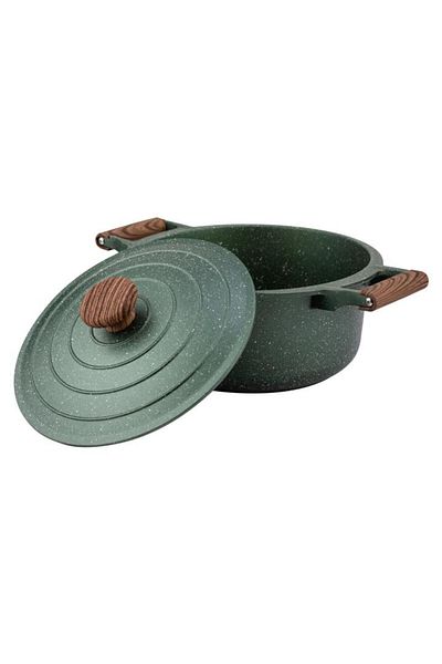 Omecra Ωmega frying pan with non-stick stone coating and lid 24cm