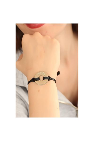 Skygo COOL (Cool) Black Leather String Unisex Mood Bracelet - TJ-BB1984