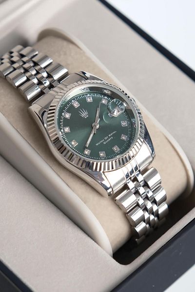 WATCHOFROYAL Svet Luxe Silver Green Women's Steel Wrist Watch