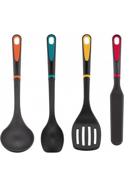 TEFAL Set 4 kitchen utensils Tefal Chefclub, plastic, black/multicolor