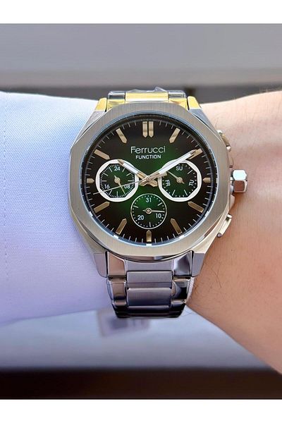 Ferrucci Men's Functions Active Metal Cord Wrist Watch