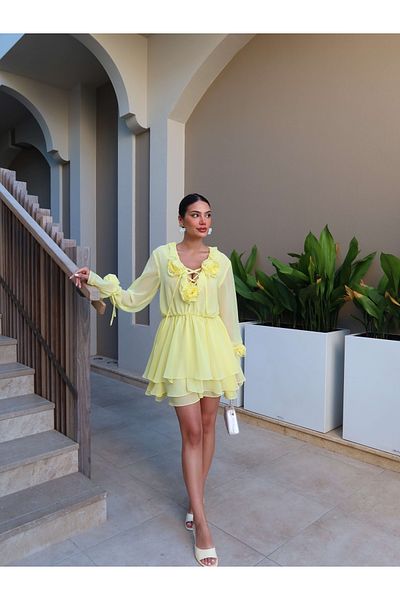 ESRAHELVACI Φόρεμα Rose Design Mini EH Collection