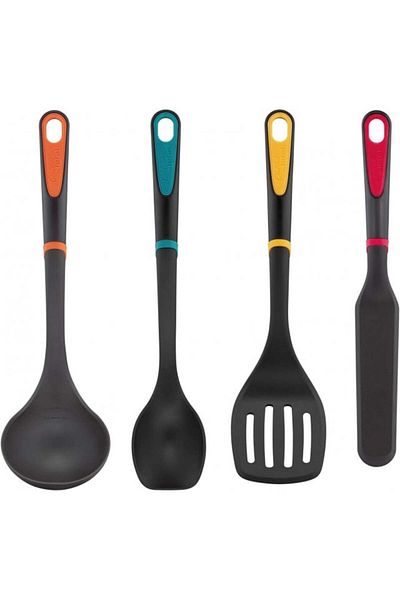 TEFAL Set 4 kitchen utensils Tefal Chefclub, plastic, black/multicolor