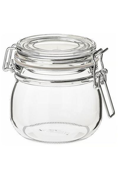 IKEA Jar with lid, clear glass, 0.5 l
