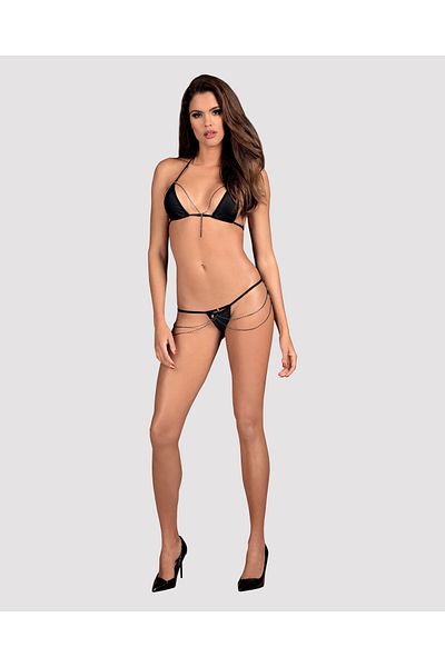 obsessive Set lenjerie 2 piese, Obsessive, Redella, negru L/XL