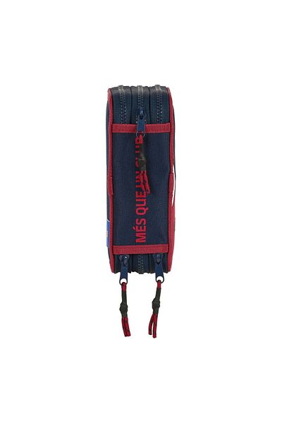 AQUA TRAVEL F.C. Barcelona triple pencil case, blue-burgundy, 41 pieces