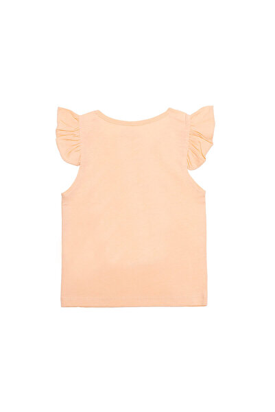 ebebek Hello Baby Hellobaby Basic Girl's Flower and Cat Printed Tank Top T-Shirt Baby Girl