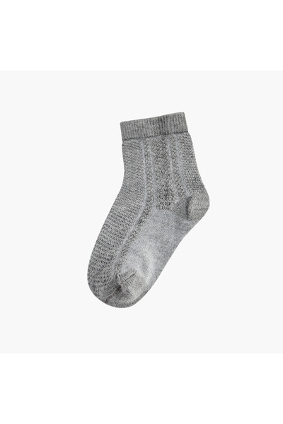 giggles Textured Ankle Length Socks - Set of 2