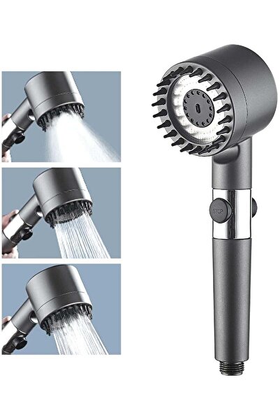 Bonjour رأس دش تدليك عالي الضغط 4 في 1 مع فرشاة استحمام يدوية، وعرض توفير الم...