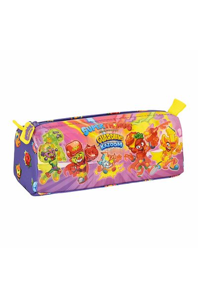 CLATRONIC SuperThings Guardians of Kazoom children's pencil case, yellow purple (21 x 8 x 7 cm)