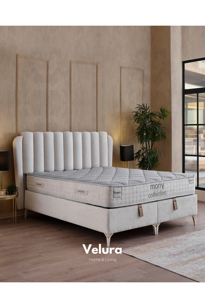 Velura Home & Living Viscopratic Tek Kişilik Yatak Baza Başlık Seti (100 x 200)