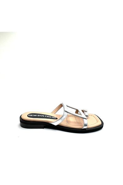 NEWGÜLTEKİN Genuine Leather Full Summer Belted Very Comfortable and Stylish Slippers