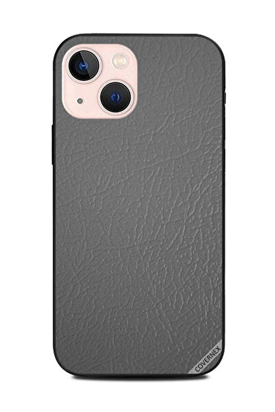 Covernex غطاء حماية لهاتف Apple iPhone 13 Mini بنمط جلدي فاتح رمادي