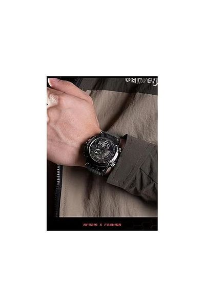 Naviforce Men's Watches Military Digital Analog Quartz Watch with Alarm for Men Dual Time Alarm Chronograph