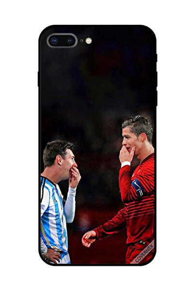 Covernex غطاء حماية لهاتف Apple iPhone 8 Plus رونالدو وميسي في إطار واحد