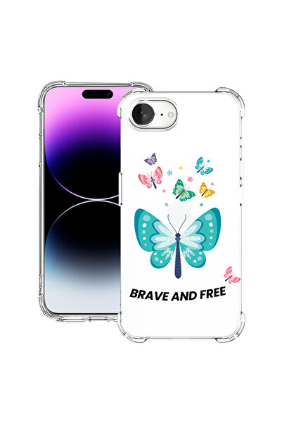 bestcase ® Carcasă antișoc pentru Apple iPhone 16e, Fluturi, 1988231 AS 1847