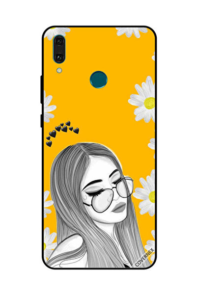Covernex غطاء حماية لهاتف هواوي Y9 2019 - فتاة تحب خيالات النظارات