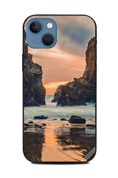 Covernex غطاء حماية لهاتف Apple iPhone 13 منظر صباحي للبحر في التلال