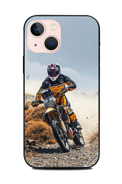 Covernex غطاء حماية لهاتف Apple iPhone 13 Mini، دراجة ترابية صفراء