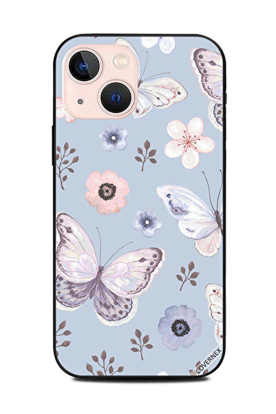 Covernex غطاء حماية لهاتف أبل آيفون 13 ميني بنقشة فراشات وزهور