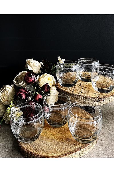 DECOSTYLE Barrel Silver Cup for Soft Drinks and Water 6 Pcs