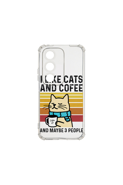 bestcase ® Carcasă antișoc pentru Oppo A80 5G, Pisici și cafea, 1925007 AS 1851