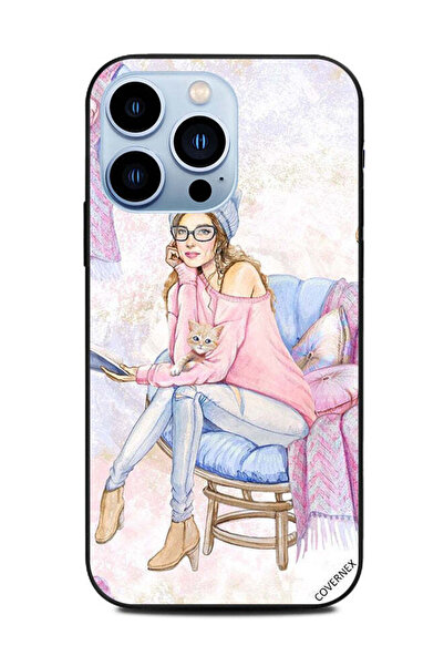 Covernex غطاء حماية لهاتف Apple iPhone 13 Pro بمظهر رائع مع قطتها الصغيرة