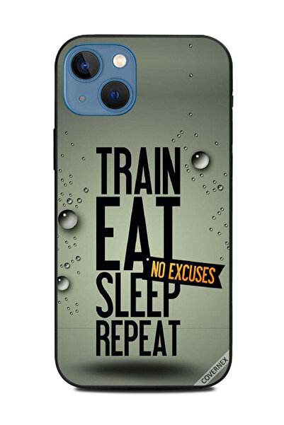 Covernex غطاء حماية لهاتف Apple iPhone 13، قطار، أكل، نوم، تكرار، لا أعذار