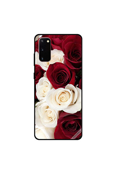 Covernex غطاء حماية لهاتف سامسونج جالكسي S20 بنقشة ورود صغيرة باللونين الأبيض...