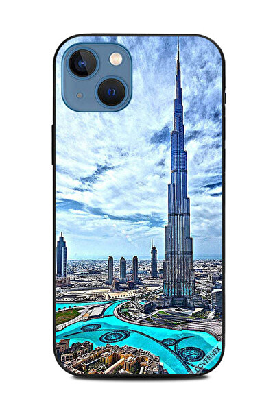 Covernex غطاء حماية لهاتف أبل آيفون 13 - برج خليفة - غيوم مؤثرة