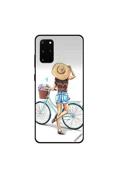 Covernex غطاء حماية لهاتف سامسونج جالكسي S20 بلس بتصميم فتاة أنيقة مع دراجة
