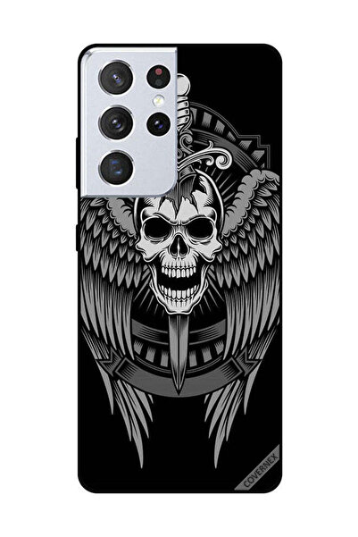 Covernex غطاء حماية لهاتف سامسونج جالاكسي S21 ألترا - جمجمة بأجنحة نسر