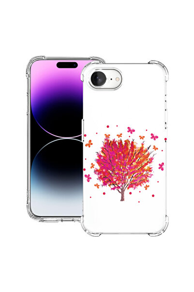 bestcase ® Carcasă antișoc pentru Apple iPhone 16e, Arbore cu fluturi, 198823...