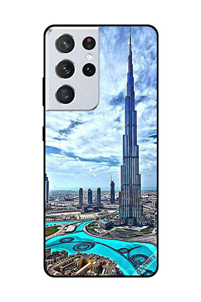 Covernex غطاء حماية لهاتف سامسونج جالاكسي S21 ألترا - برج خليفة - غيوم مؤثرة