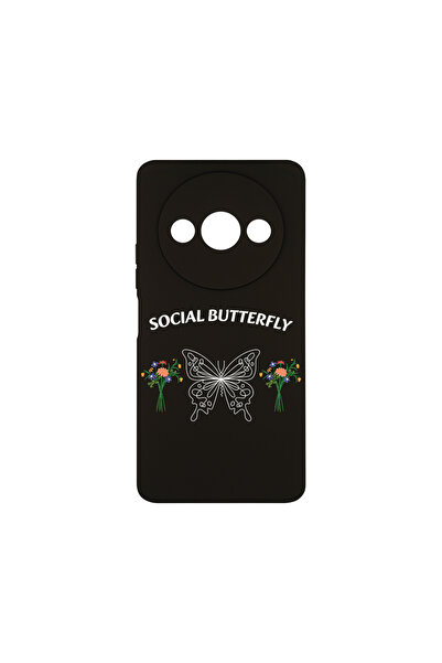bestcase ® Husa Slim Silicon pentru Xiaomi Redmi A3, Social Butterfly, 178887...