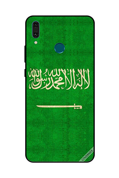 Covernex غطاء حماية لهاتف هواوي Y9 2019 بعلم المملكة العربية السعودية العتيق