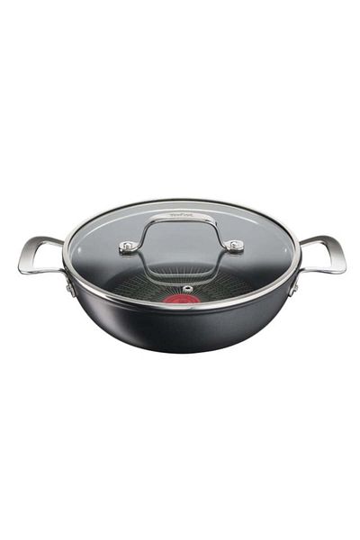 TEFAL Deep Frying Pan TEFAL Unlimited, 3.5 L, 26 cm, Aluminum, Lid, Thermo Signal, Black