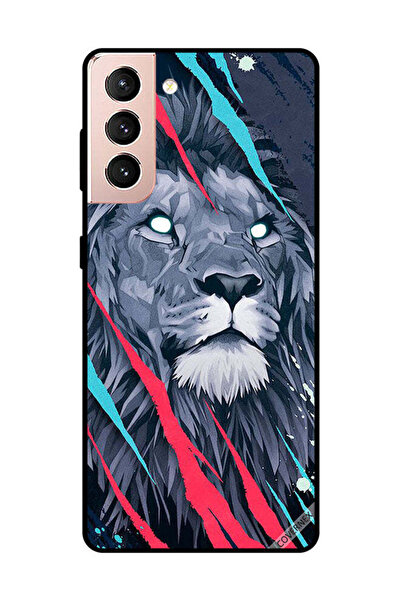 Covernex غطاء حماية لهاتف سامسونج جالاكسي S21 بلس، رسم الأسد الملك
