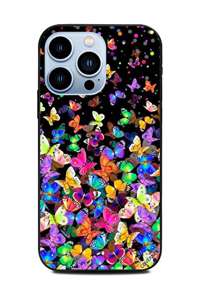 Covernex غطاء حماية لهاتف أبل آيفون 13 برو - فراشات صغيرة متعددة الألوان