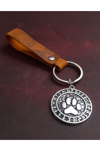 BSN Store Bear Claw Figure Premium Genuine Leather Keychain Gift Keychain