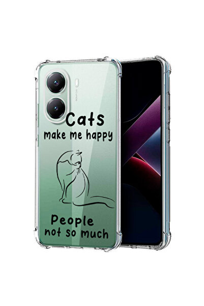 bestcase ® Αντικραδασμική θήκη για Poco X7 Pro, γάτες και ανθρώπους, 1988230 ...