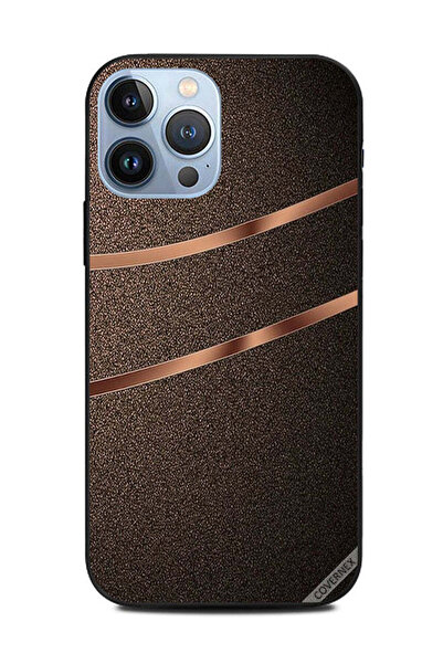 Covernex غطاء حماية لهاتف Apple iPhone 13 Pro Max بنمط شريطين ذهبيين