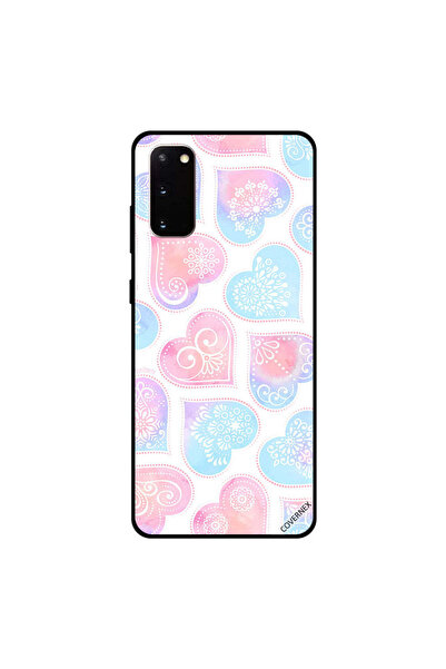 Covernex غطاء حماية لهاتف سامسونج جالكسي S20 بنقشة قلوب وزهور