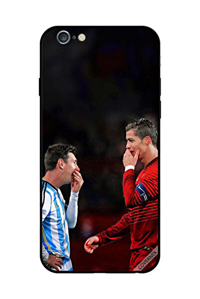 Covernex غطاء حماية لهاتف Apple iPhone 6s Plus ميسي ضد رونالدو يلعبان الشطرنج