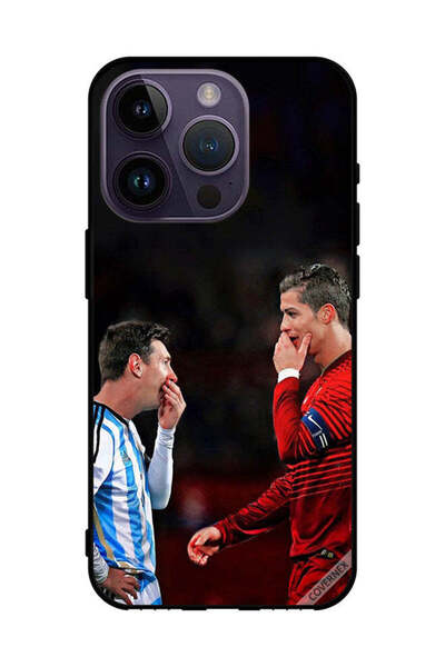 Covernex غطاء حماية لهاتف Apple iPhone 14 Pro رونالدو وميسي في إطار واحد