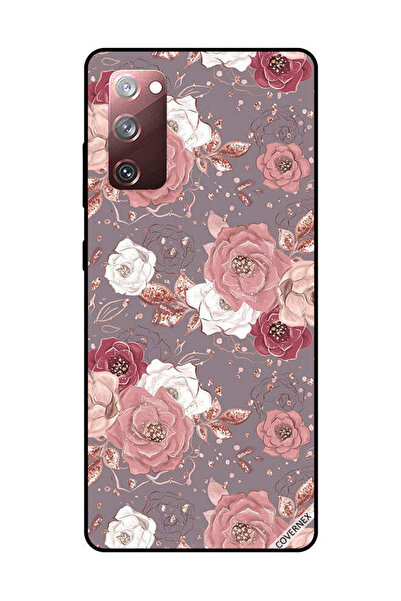 Covernex غطاء حماية لهاتف سامسونج جالاكسي S20 FE بنقشة زهور بلون الشوكولاتة