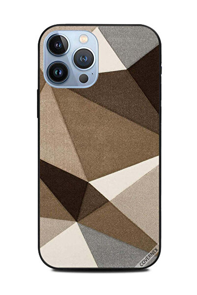 Covernex غطاء حماية لهاتف أبل آيفون 13 برو ماكس بنمط هرمي بني لامع