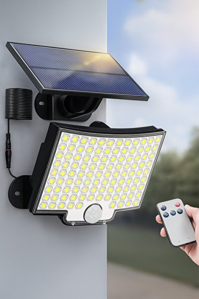 Arfseb Güneş Enerjili LED Sensörlü Lamba – Uzaktan Kumandalı, 5 Metre Kablo