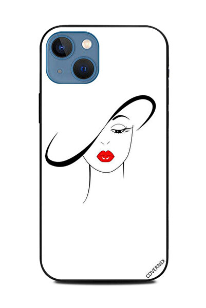 Covernex Protective Case Cover For Apple iPhone 13 Hat Girl Vector Art