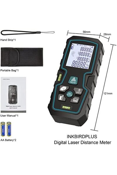 Inkbird Laser Measure 165Ft, INKBIRDPLUS Laser Distance Meter 50M, 10 Sets Data Storage